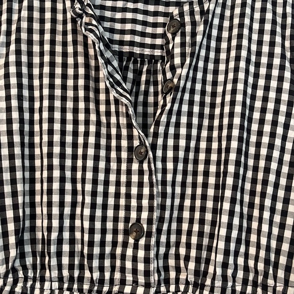 Everlane Black and White Gingham Midi Dress - Picture 5 of 5